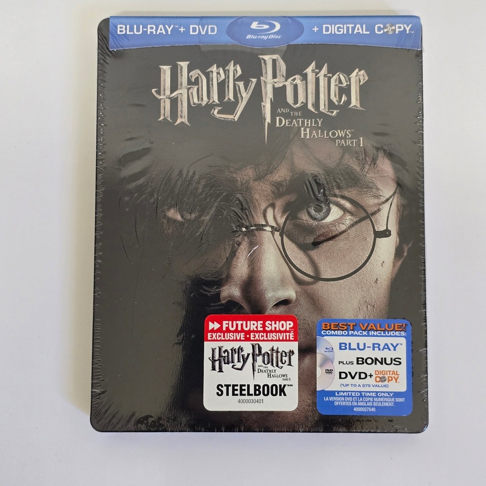 Harry Potter Deathly Hallows Part 1 Blu Ray DVD Steelbook Fantasy Warner Bros
